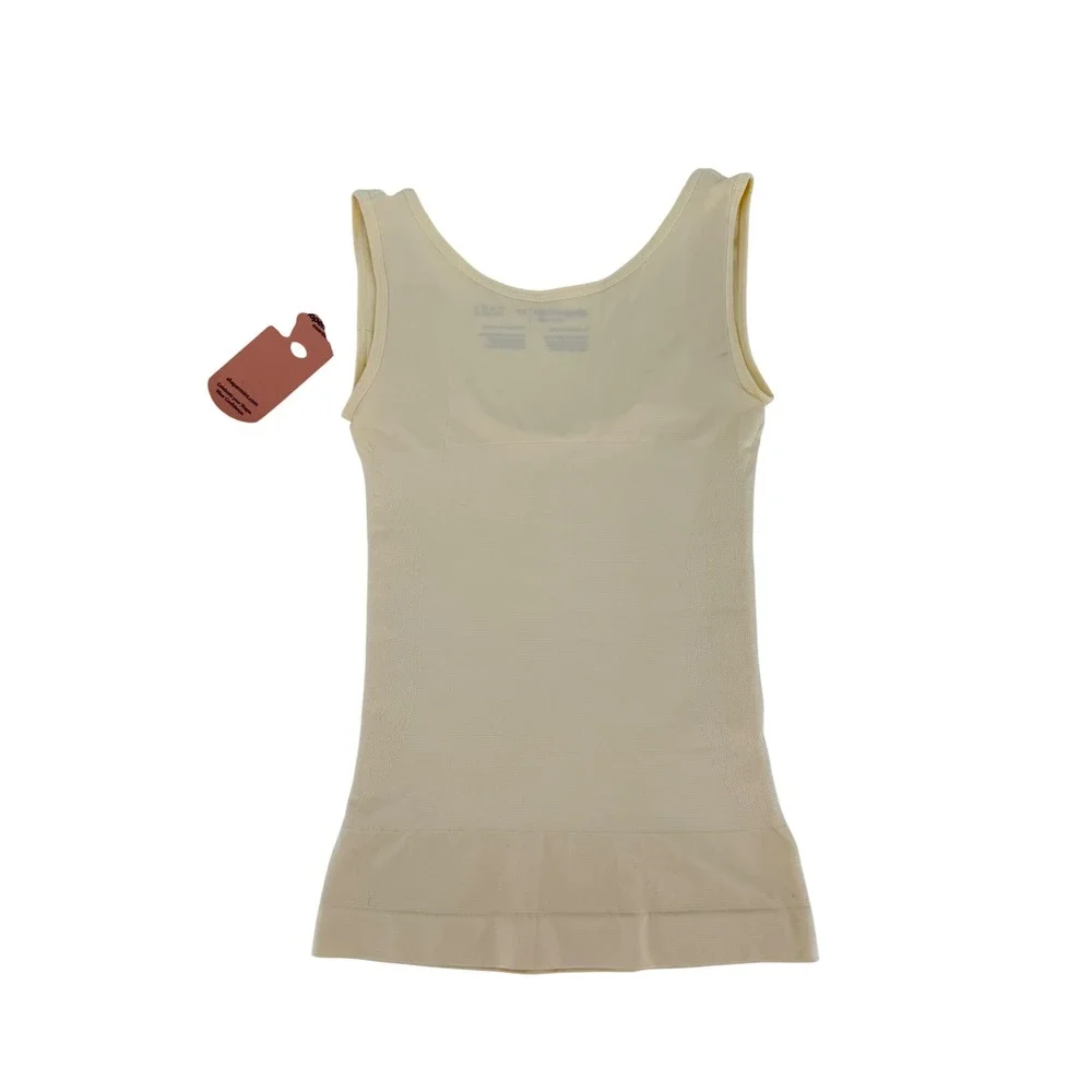 Shapermint Essentials Open Bust Shaper Cami Cream Small 73001 Shapewear Tank